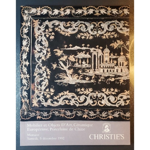 Christie's Other - Christie's 1992 Monaco Auction Catalog Furniture Art European Chinese Porcelain